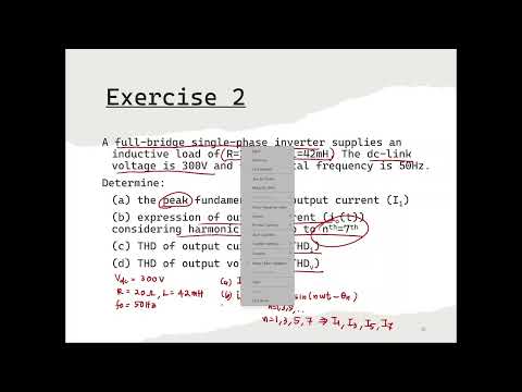 Single-phase Inverter: Exercises