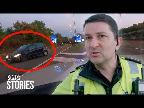 Cops Stop Car Driving the Wrong Way Onto the Highway | Car Pound Cops Full Episode