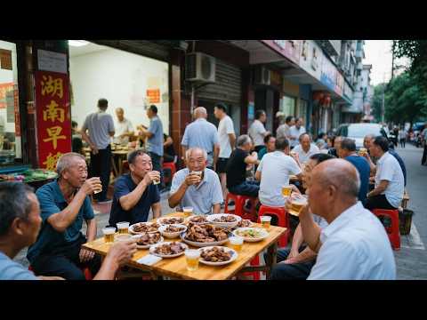 湖北应城霸气早酒，新鲜牛骨大锅炖15块钱一大碗，散酒2块一杯.【舟小九】