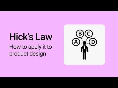 Hick's law in product design