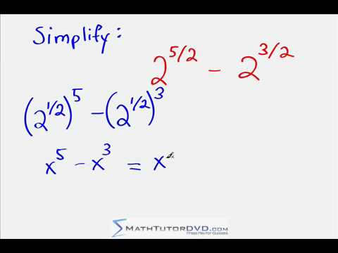 Fractional Exponents Simplification Example