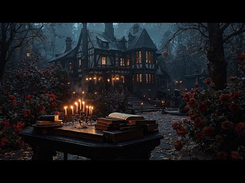 A Novel by Dreamer at Gothic Castle | Dark Academia Music with Snowy Winter Ambience