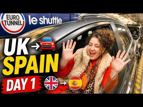 UK to Spain by Car π Eurotunnel Experience | Travel Day 1
