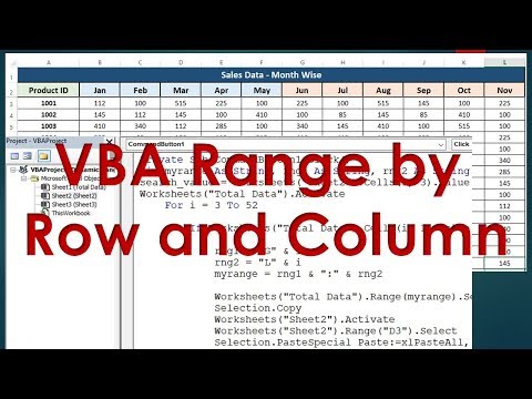 VBA for Dynamic Range by Row and Column