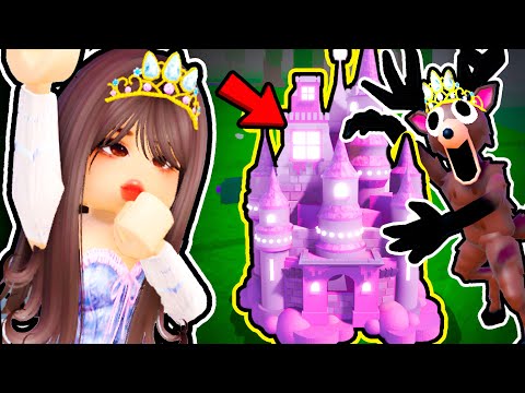 Building a MEGA PRINCESS CASTLE BASE In 99 NIGHTS IN THE FOREST! (Roblox)