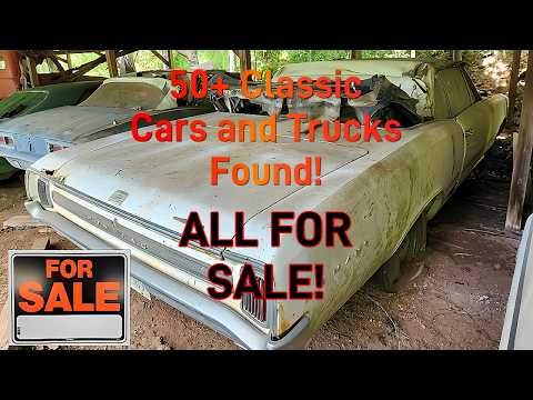 "Ultimate Barn Find: 50+ Valuable Classic Cars & Trucks Uncovered After Years – All For Sale!"