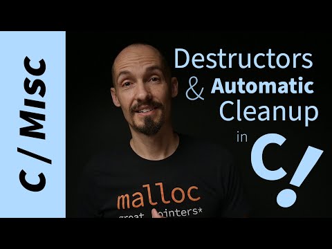 Can we create a destructor or automatically clean up variables in C?