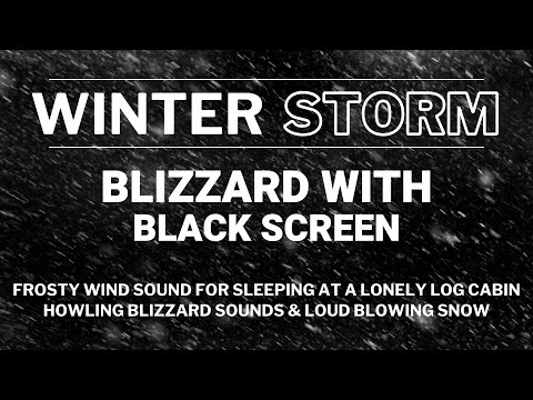 Frosty Wind Sound for Sleeping at a Lonely Log Cabin┇Howling Blizzard Sounds & Loud Blowing Snow
