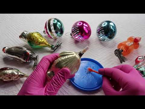 🎄Реставрируем трубочки елочных игрушек / 🎄eлочные игрушки СССР / винтажные