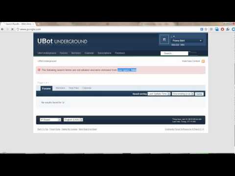 How to overcome search bans in Ubot Forums