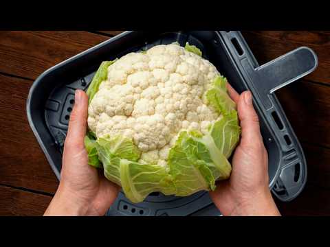 My Friend Showed Me This Cauliflower Trick! Hot Honey Air Fryer Cauliflower Tacos 🌮