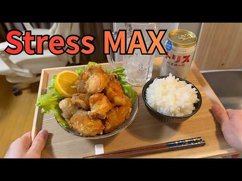 How to Fix a Bad Day: Stressed Japanese Salaryman's Fried Chicken Reward