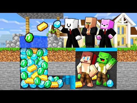 POOR JJ and Mikey Created a Wishing Well to Rob RICH Friends in Minecraft! (Maizen)