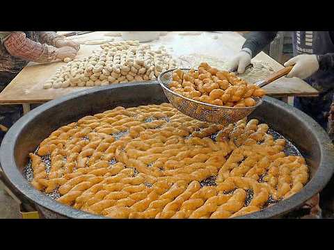 하루 최대 7000개 완판! 3개 천원? 사장님이 봉사정신으로 판매하는!45년 경력의 꽈배기,도너츠/Super Speed Donuts Master-korean street food