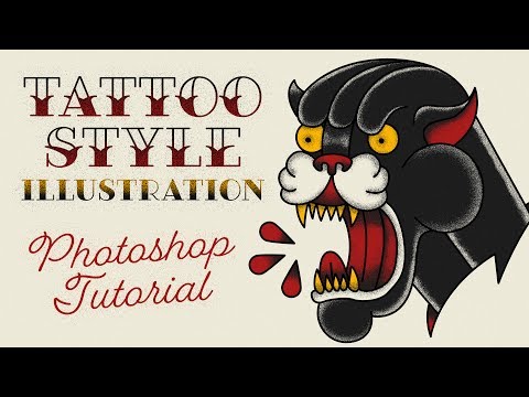 Old School Tattoo Style Illustration Effect Photoshop Tutorial