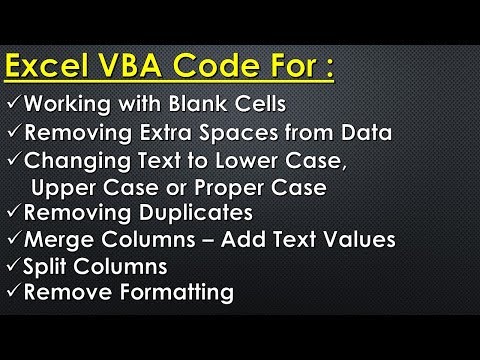 Data Cleaning using Excel VBA - Data Cleaning, Data Preprocessing and datanalysis Examples