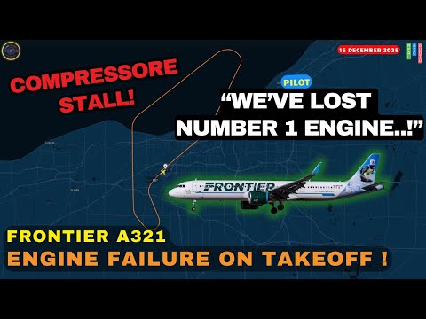 BREAKING: Frontier A321neo Loses Engine on Climb-Out — MAYDAY Over Cleveland!#atc