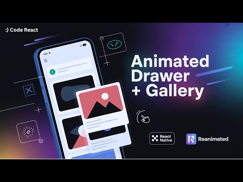React Native Custom Drawer Navigation with Smooth Animations & Gallery Listing