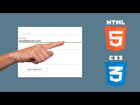 Animate Form Input Fields & Label with HTML & CSS
