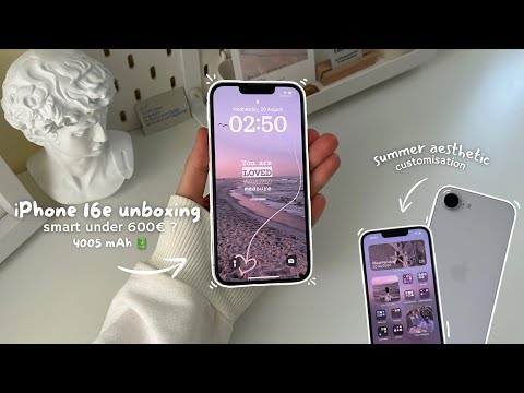  iPhone 16e aesthetic unboxing (camera review ,customisation & accessories) 🤍🍡
