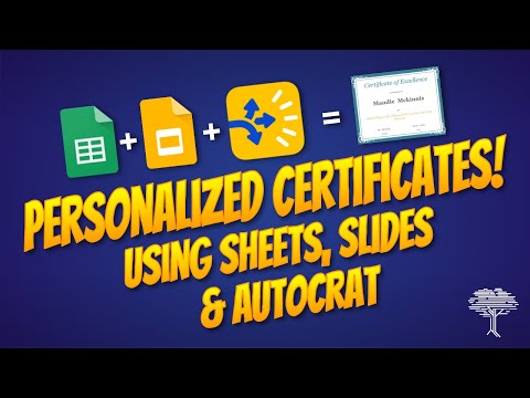 Student Certificates Using Sheets, Slides, & AutoCrat