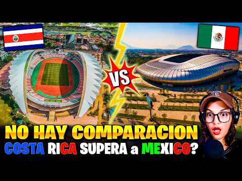 🇻🇪 VENEZOLANA REACCIONA a ESTADIOS de MÉXICO 🇲🇽 vs ESTADIOS de COSTA RICA  ¡NO HAY COMPARACIÓN! 😱