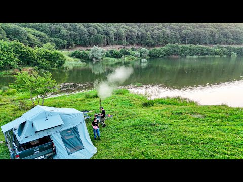 EV KONFORUNDA DUBLEKS ÇADIR İLE GÖL KENARINDA SOBALI KAMP