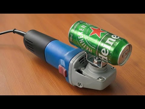 Why is it not Patented? Insert a Beer into the Angle Grinder you and be Amazed!