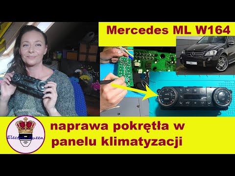 Naprawa pokrętła w panelu klimatyzacji w Mercedesie ML W164
