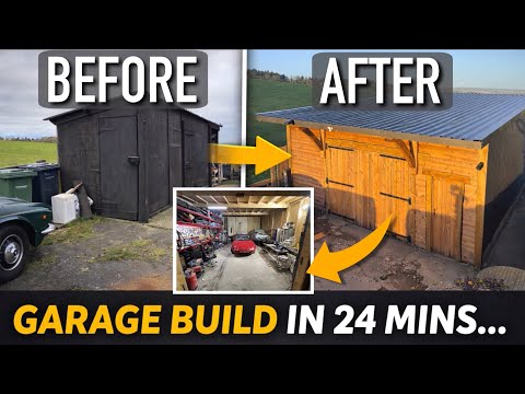 GARAGE BUILD START TO FINISH TIMELAPSE