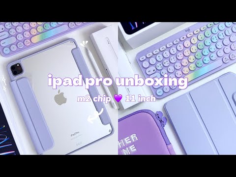 β¨οΈ m2 ipad pro 11" (silver) unboxing π¦ apple pencil 2 + accessories