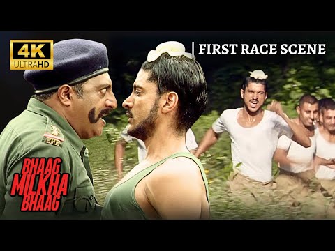 दौड़ जीतेगा उसे 1 ग्लास दूध और 2 अंडा मिलेगा! - Farhan Akhtar & Prakash Raj - Bhaag Milkha Bhaag (4K)