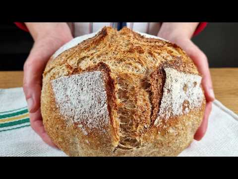 I don't buy bread anymore! The new perfect 4-ingredient bread recipe