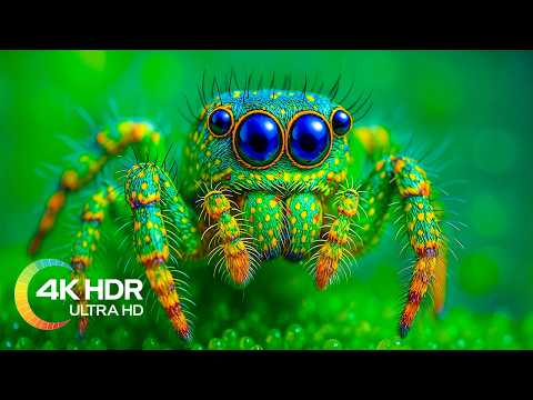 Watch Amazing Spiders in 4k UHD with Relaxing Music - Relax and Enjoy!