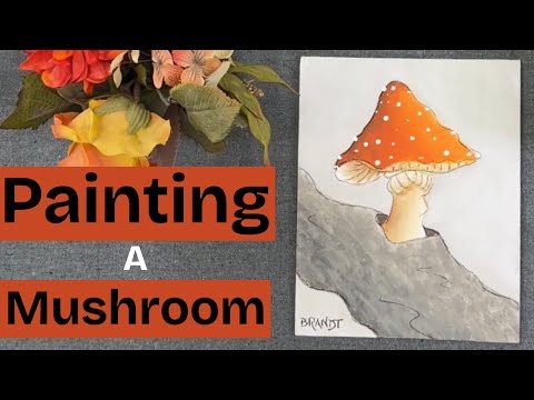 You Can Paint on Skool. “Mushroom On A Log”