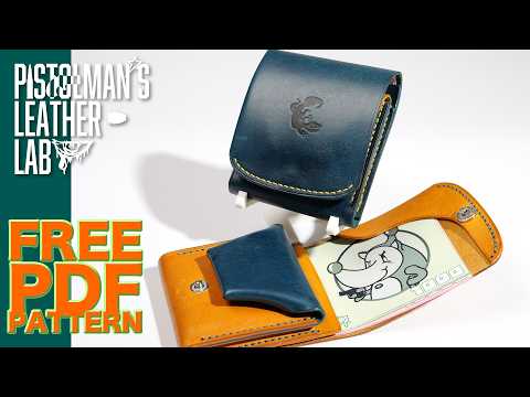 【FREE Pattern】A4-1P Full-Spec Mini Wallet「壱」【leather craft Tutorial】#leathercraft #diy #pdfpattern