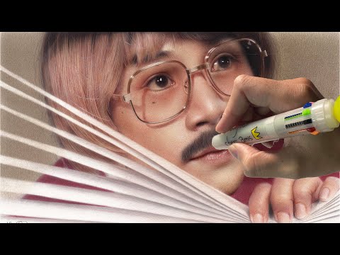 Real- Time Drawing of Skin tone with Multi-Colored ballpoint pen.