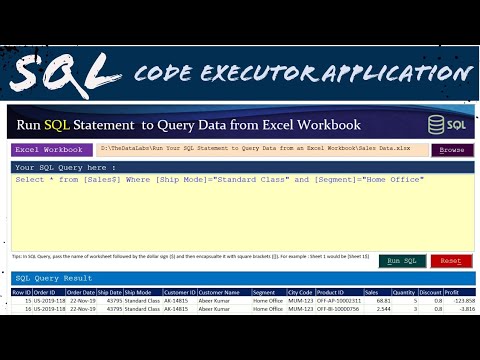 Create SQL Code Executor Application in MS Excel and VBA ( Step by Step)