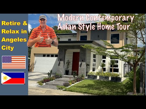 Tour of Modern Contemporary Asian Style Retirement Home-  Angeles City, Philippines