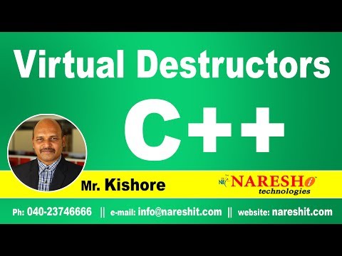 Virtual destructors | C ++ Tutorial | Mr. Kishore