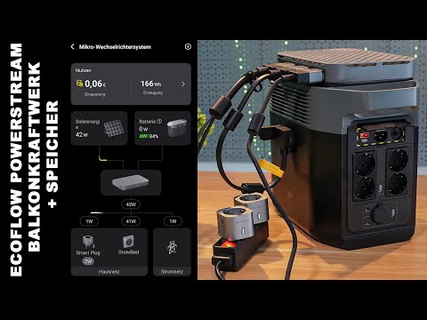 EcoFlow Balkonkraftwerk 800W | EcoFlow PowerStream Balkonkraftwerk mit Speicher anschließen.