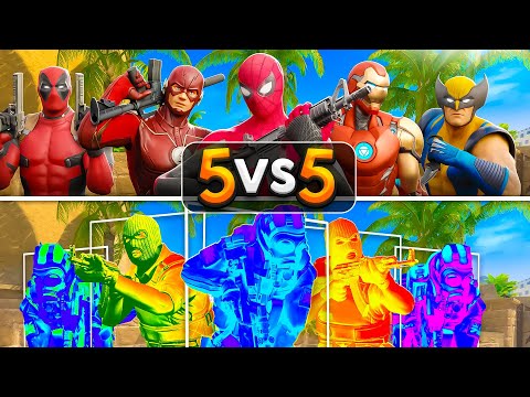 5 YouTubers With SUPERPOWERS VS 5 Cheaters (ft. @Anomaly , @dima_wallhacks , @neokCS , @renyan )