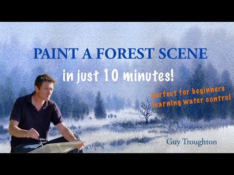 Paint a Forest in 10 Minutes! Easy Wet-in-Wet Watercolour for Beginners