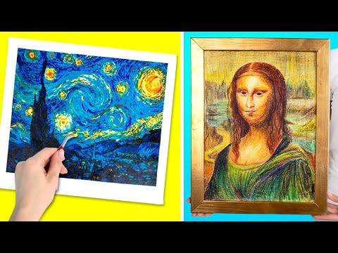 DIY Masterpieces At Home || Creating Mona Lisa And The Starry Night