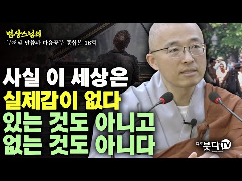 사실 이 세상은 실제감이 없다 있는 것도 아니고 없는 것도 아니다 | 법상스님의 행복한 마음공부 | 부처님 말씀과 마음공부 통합본 16회