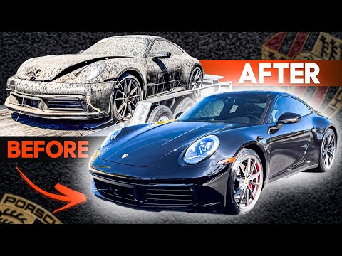 REBUILDING A CHEAP CRASHED 2020 PORSCHE CARRERA S￼ IN 12 MINUTES