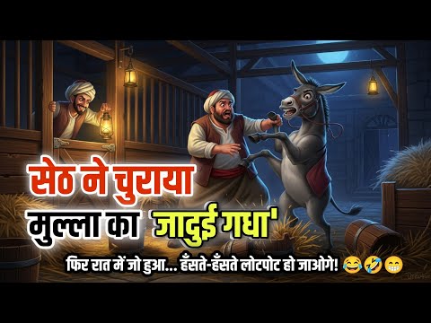 मुल्ला नसीरुद्दीन का गधा 😂 Mulla nasiruddin jadui gadha | fanny story | hindi kahani | moral story