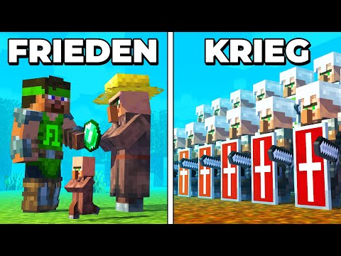 4 Teams simulieren einen VILLAGER KRIEG in MINECRAFT