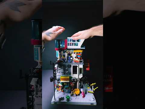 Lego cyberpunk skyscraper Night vs Day #lego #cyberpunk