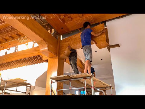 The Workmanship Of The Craftsmen Is Amazing - Beautiful Wooden Living Room Decoration // Part 1
